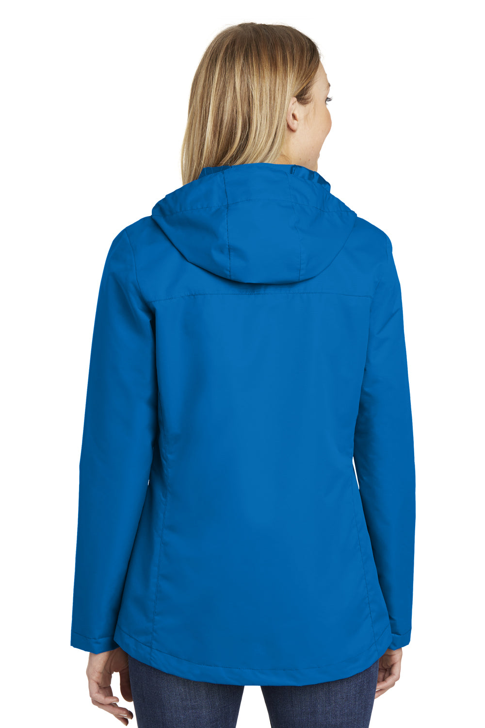 Port Authority L331 Womens All Conditions Waterproof Full Zip Hooded Jacket Direct Blue Back