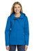 Port Authority L331 Womens All Conditions Waterproof Full Zip Hooded Jacket Direct Blue Front