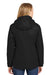 Port Authority L332 Womens Vortex 3-in-1 Waterproof Full Zip Hooded Jacket Black Back