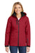 Port Authority L332 Womens Vortex 3-in-1 Waterproof Full Zip Hooded Jacket Red/Black Front