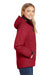 Port Authority L332 Womens Vortex 3-in-1 Waterproof Full Zip Hooded Jacket Red/Black Side