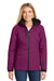Port Authority L332 Womens Vortex 3-in-1 Waterproof Full Zip Hooded Jacket Berry Purple/Black Front
