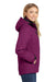 Port Authority L332 Womens Vortex 3-in-1 Waterproof Full Zip Hooded Jacket Berry Purple/Black Side