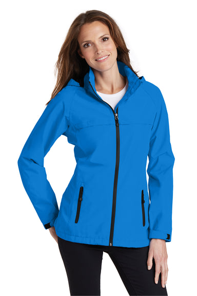 Port Authority L333 Womens Torrent Waterproof Full Zip Hooded Jacket Direct Blue Front