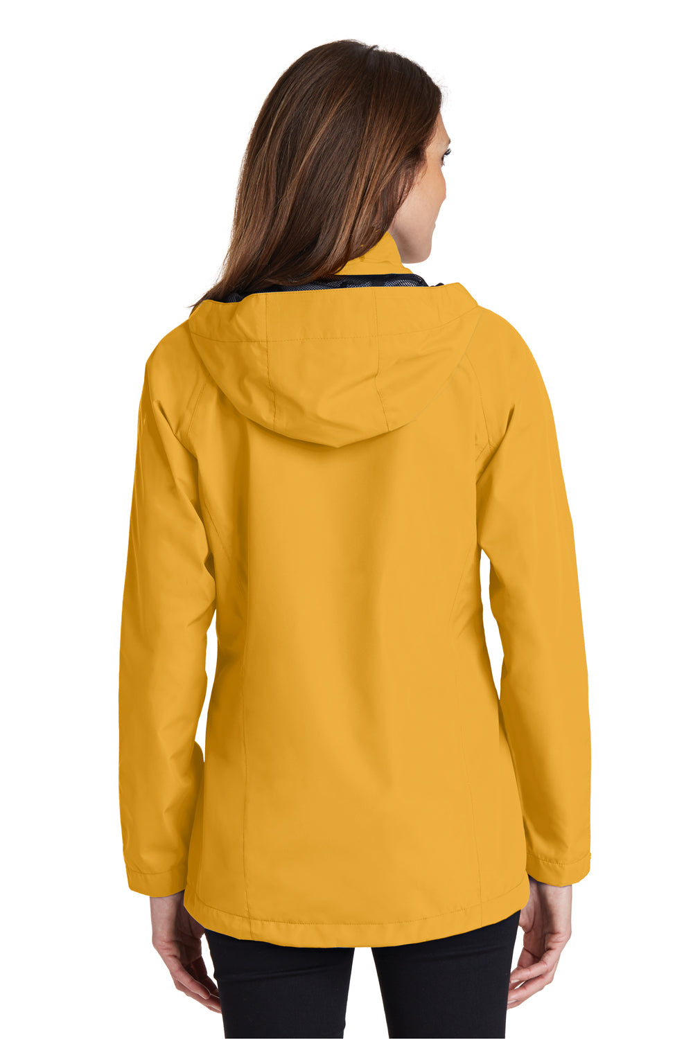 Port Authority L333 Womens Torrent Waterproof Full Zip Hooded Jacket Yellow Back