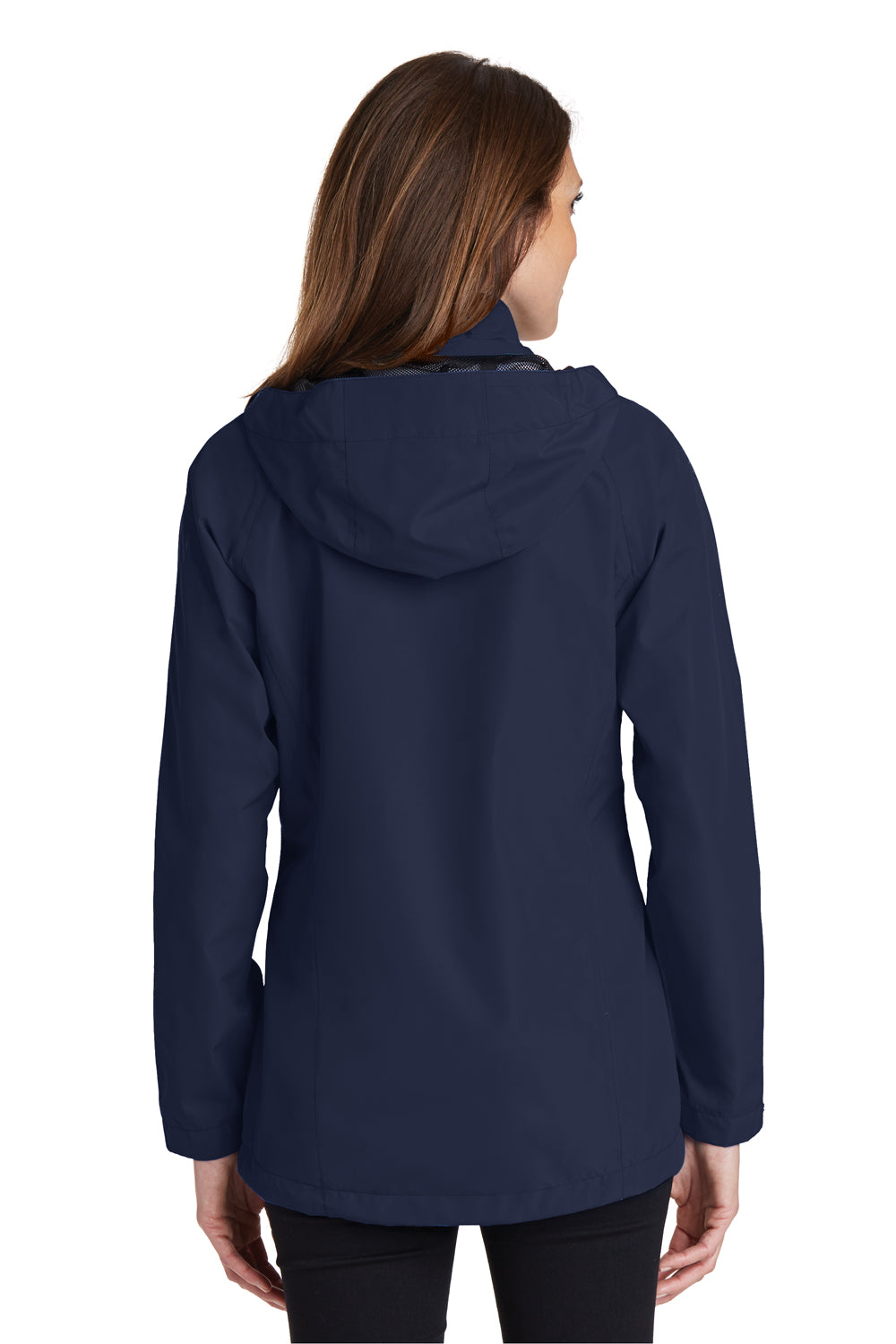 Port Authority L333 Womens Torrent Waterproof Full Zip Hooded Jacket Navy Blue Back