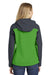 Port Authority L335 Womens Core Wind & Water Resistant Full Zip Hooded Jacket Green/Grey Back