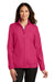 Port Authority L344 Womens Zephyr Wind & Water Resistant Full Zip Jacket Azalea Pink Front