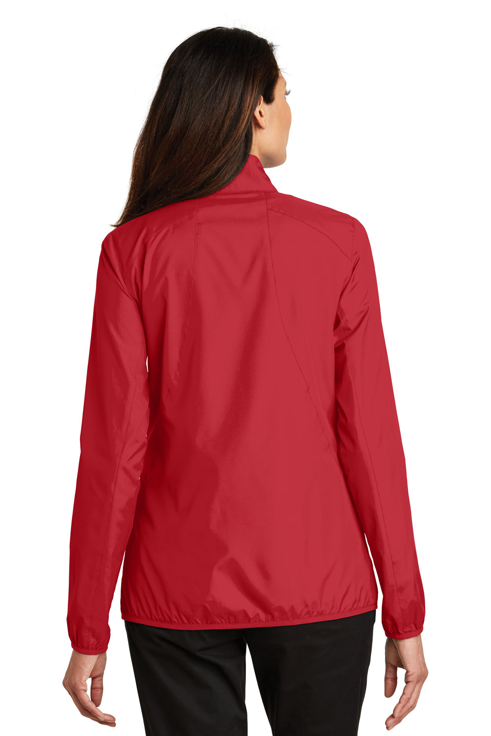 Port Authority L344 Womens Zephyr Wind & Water Resistant Full Zip Jacket Red Back