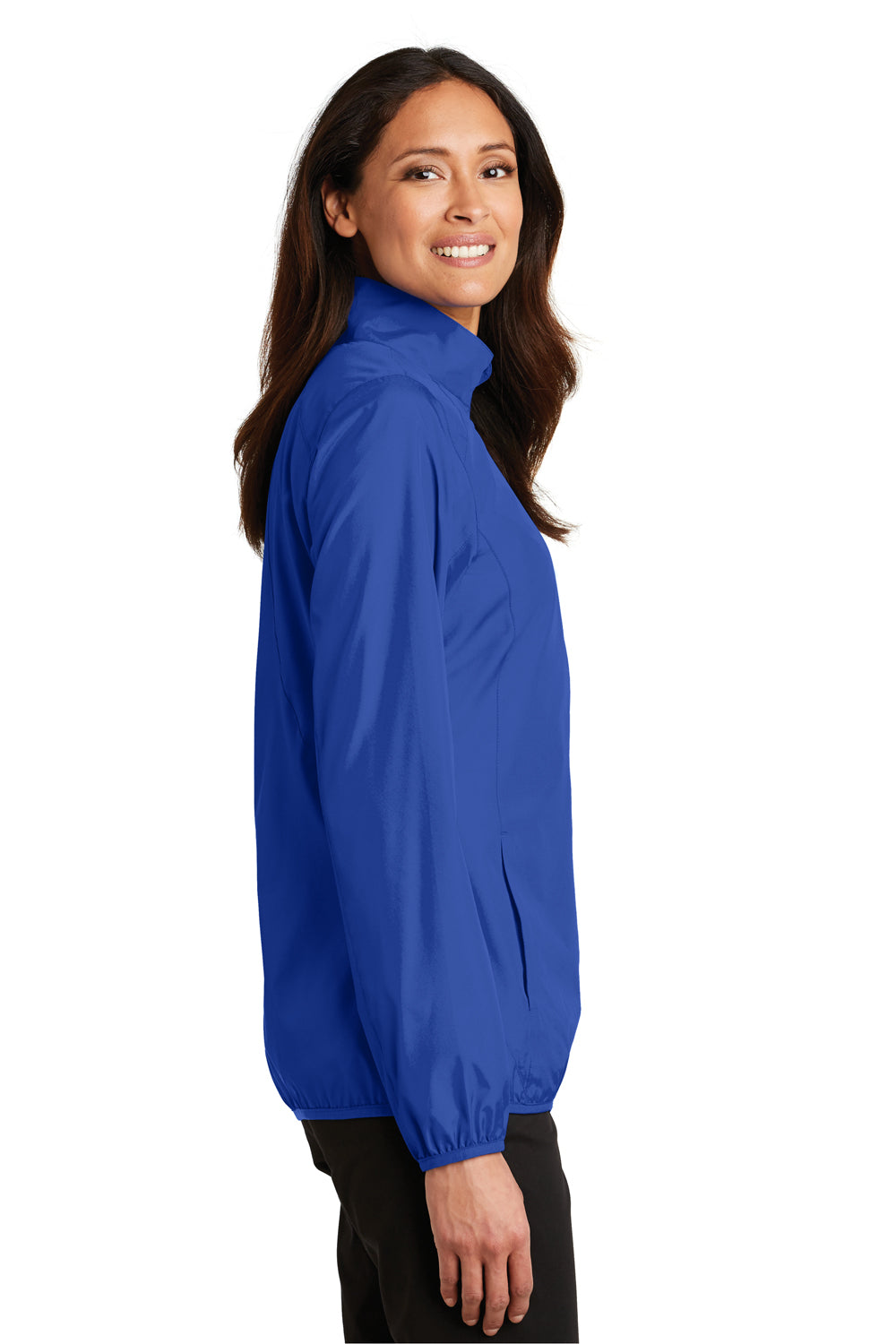 Port Authority L344 Womens Zephyr Wind & Water Resistant Full Zip Jacket Royal Blue Side