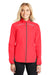 Port Authority L345 Womens Zephyr Reflective Hit Wind & Water Resistant Full Zip Jacket Hot Coral Pink Front