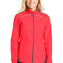 Port Authority Womens Zephyr Reflective Hit Wind & Water Resistant Full Zip Jacket - Hot Coral Pink/Steel Grey - Closeout
