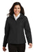 Port Authority L354 Womens Challenger Wind & Water Resistant Full Zip Jacket Black Front