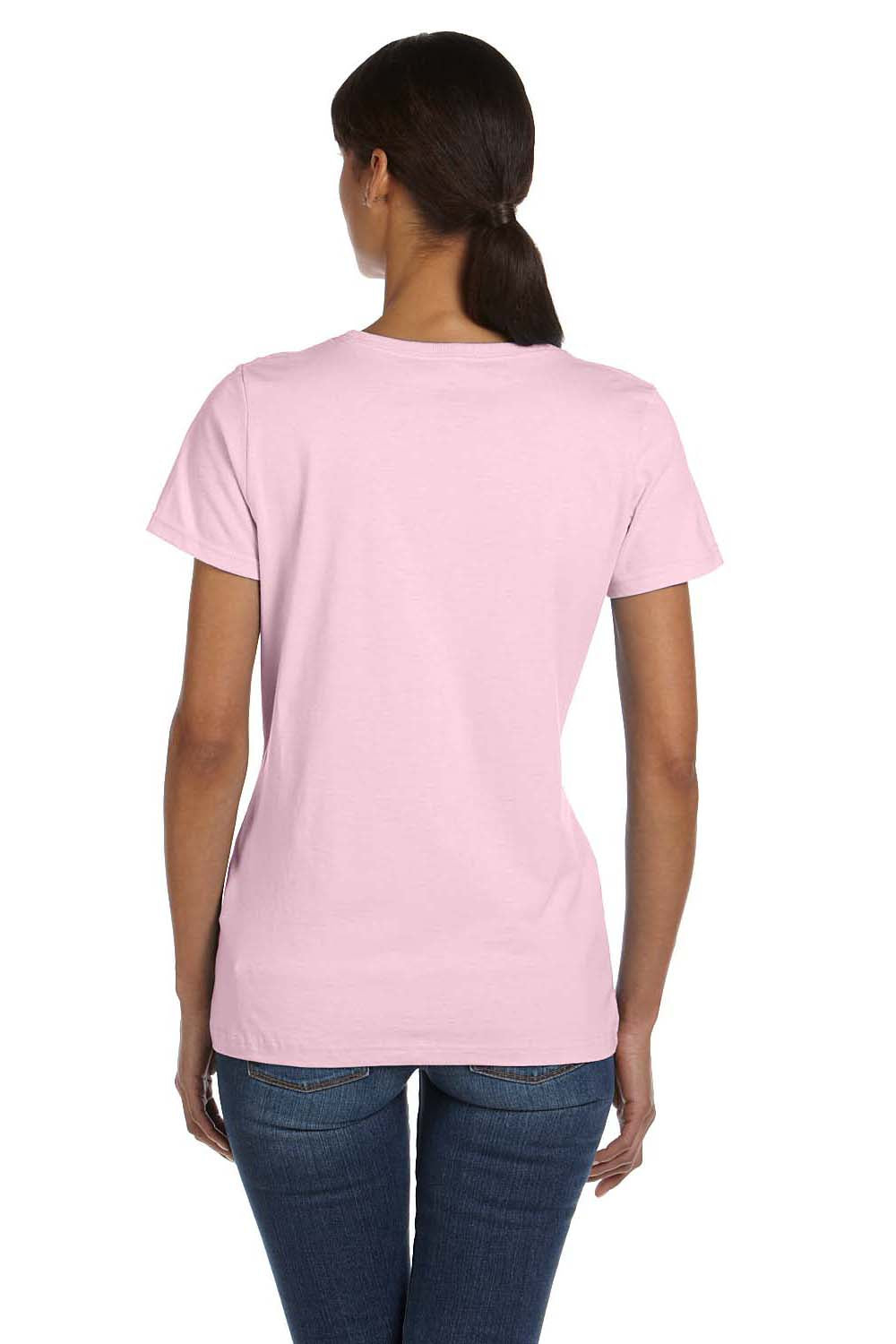 Fruit Of The Loom L3930R Womens HD Jersey Short Sleeve Crewneck T-Shirt Classic Pink Back
