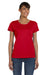 Fruit Of The Loom L3930R Womens HD Jersey Short Sleeve Crewneck T-Shirt Red Front