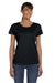 Fruit Of The Loom L3930R Womens HD Jersey Short Sleeve Crewneck T-Shirt Black Front