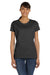 Fruit Of The Loom L3930/L3930R Womens HD Jersey Short Sleeve Crewneck T-Shirt Heather Black Front