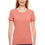 Fruit Of The Loom Womens HD Jersey Short Sleeve Crewneck T-Shirt - Heather Retro Coral