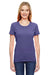 Fruit Of The Loom L3930R Womens HD Jersey Short Sleeve Crewneck T-Shirt Heather Purple Front