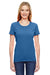 Fruit Of The Loom L3930R Womens HD Jersey Short Sleeve Crewneck T-Shirt Heather Royal Blue Front