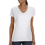 Fruit Of The Loom Womens HD Jersey Short Sleeve V-Neck T-Shirt - White