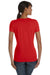 Fruit Of The Loom L39VR Womens HD Jersey Short Sleeve V-Neck T-Shirt Red Back