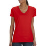 Fruit Of The Loom Womens HD Jersey Short Sleeve V-Neck T-Shirt - True Red