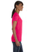 Fruit Of The Loom L39VR Womens HD Jersey Short Sleeve V-Neck T-Shirt Cyber Pink Side