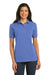 Port Authority L420 Womens Short Sleeve Polo Shirt Blueberry Front
