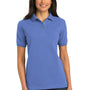 Port Authority Womens Shrink Resistant Short Sleeve Polo Shirt - Blueberry - Closeout