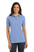 Port Authority L420 Womens Short Sleeve Polo Shirt Light Blue Front