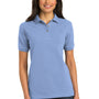 Port Authority Womens Shrink Resistant Short Sleeve Polo Shirt - Light Blue - Closeout