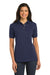 Port Authority L420 Womens Short Sleeve Polo Shirt Navy Blue Front