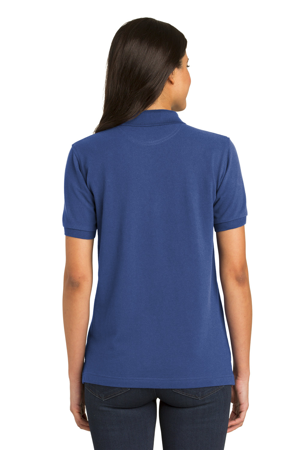 Port Authority L420 Womens Short Sleeve Polo Shirt Royal Blue Back