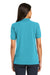 Port Authority L420 Womens Short Sleeve Polo Shirt Turquoise Blue Back