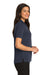 Port Authority L455 Womens Rapid Dry Moisture Wicking Short Sleeve Polo Shirt Navy Blue Side