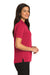 Port Authority L455 Womens Rapid Dry Moisture Wicking Short Sleeve Polo Shirt Red Side