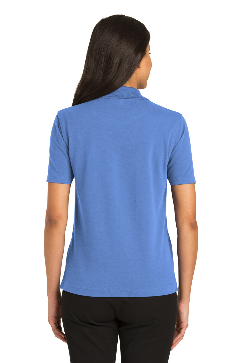 Port Authority L455 Womens Rapid Dry Moisture Wicking Short Sleeve Polo Shirt Riviera Blue Back