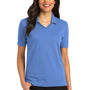 Port Authority Womens Rapid Dry Moisture Wicking Short Sleeve Polo Shirt - Riviera Blue - Closeout