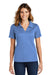 Sport-Tek L469 Womens Dri-Mesh Moisture Wicking Short Sleeve Polo Shirt Blueberry Front