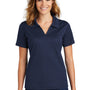 Sport-Tek Womens Dri-Mesh Moisture Wicking Short Sleeve Polo Shirt - Navy Blue