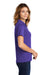 Sport-Tek L469 Womens Dri-Mesh Moisture Wicking Short Sleeve Polo Shirt Purple Side