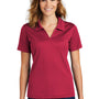 Sport-Tek Womens Dri-Mesh Moisture Wicking Short Sleeve Polo Shirt - Red