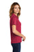 Sport-Tek L469 Womens Dri-Mesh Moisture Wicking Short Sleeve Polo Shirt Red Side