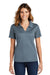 Sport-Tek L469 Womens Dri-Mesh Moisture Wicking Short Sleeve Polo Shirt Steel Grey Front
