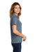 Sport-Tek L469 Womens Dri-Mesh Moisture Wicking Short Sleeve Polo Shirt Steel Grey Side