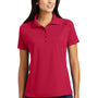 Sport-Tek Womens Dri-Mesh Moisture Wicking Short Sleeve Polo Shirt - Engine Red