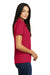 Sport-Tek L474 Womens Dri-Mesh Moisture Wicking Short Sleeve Polo Shirt Red Side