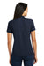 Sport-Tek L474 Womens Dri-Mesh Moisture Wicking Short Sleeve Polo Shirt Navy Blue Back