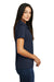 Sport-Tek L474 Womens Dri-Mesh Moisture Wicking Short Sleeve Polo Shirt Navy Blue Side